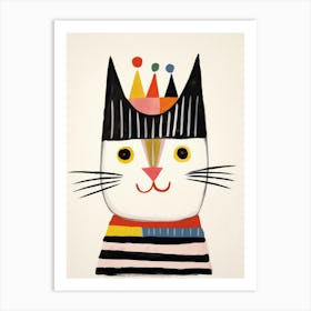 Little Cat 5 Wearing A Crown Art Print