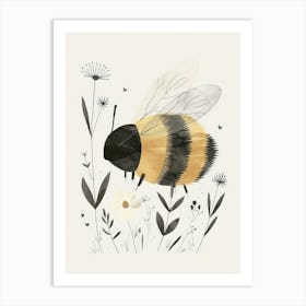 Charming Nursery Kids Animals Bumblebee 4 Art Print