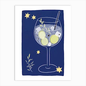 Midnight Gin Art Print