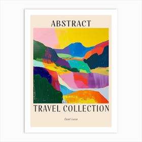 Abstract Travel Collection Poster Saint Lucia 2 Art Print