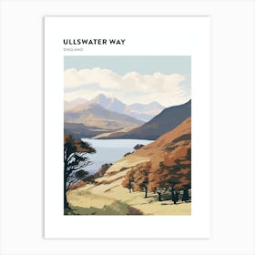 The Lake Districts Ullswater Way England 2 Hiking Trail Landscape Poster Art Print