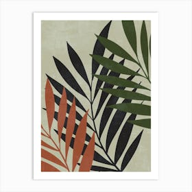 Palm Leaves Canvas Print 2 Art Print