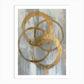 Gold Circles 13 Art Print