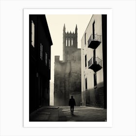 Lleida, Spain, Black And White Analogue Photography 2 Art Print