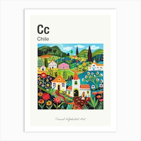 Kids Travel Alphabet  Chile 1 Art Print