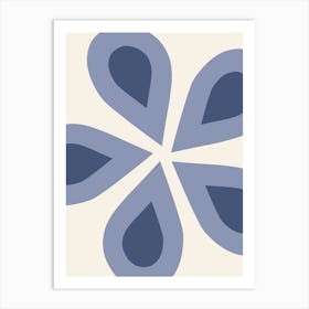 Blue Floral Art Print