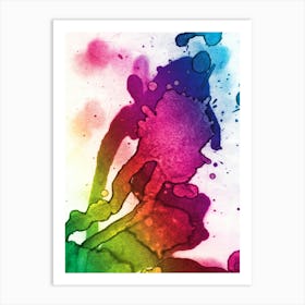 Abstraction Watercolor Stain Art Print