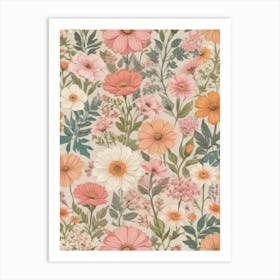 Floral Wallpaper 8 Art Print