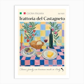 Trattoria Del Castagneto Trattoria Italian Poster Food Kitchen Art Print