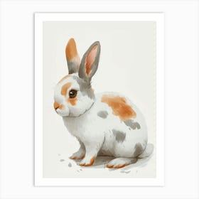 English Spot Rabbit Kids Illustration 3 Art Print