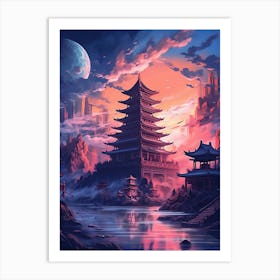 Chinese Pagoda 2 Art Print