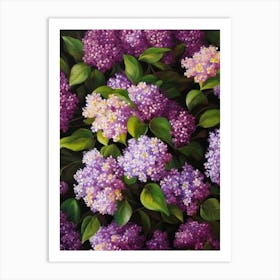 Lilac Still Life Oil Painting Flower Art Print