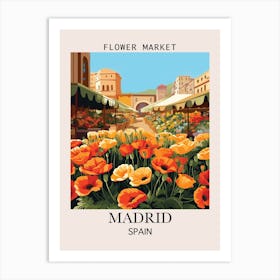 Madrid Flower Market Art Print