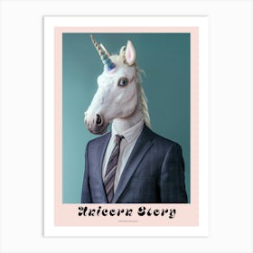 Toy Unicorn In A Suit & Tie 1 Poster Art Print