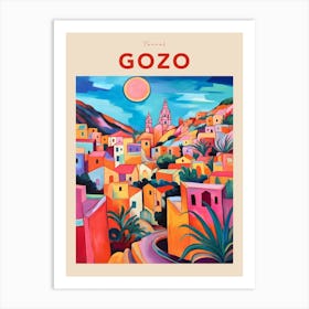 Gozo Malta Fauvist Travel Poster Art Print