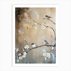 Birds On A Branch 9 Art Print