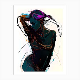 Abstract Woman Painting Art Print