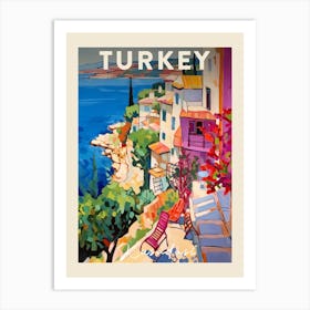 Kusadasi Turkey 4 Fauvist Painting  Travel Poster Art Print