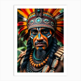 Ecuadorian Indian Aztec Art Print