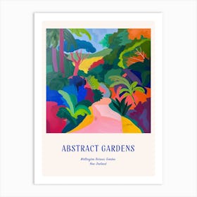 Colourful Gardens Wellington Botanic Garden New Zealand 2 Blue Poster Art Print