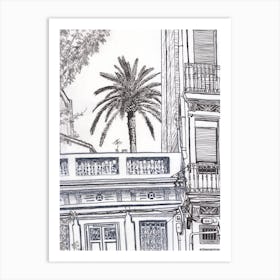 The Neighborhood Palm Tree Art Print