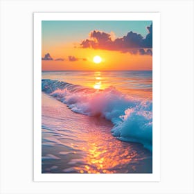 Sunset At The Beach 7 Art Print