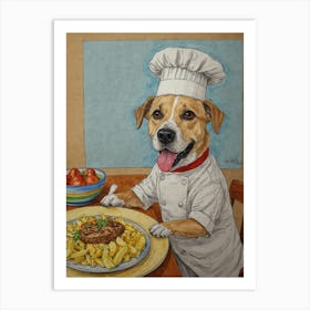 Chef Dog 2 Art Print