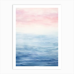 Watercolor Ocean Background 1 Art Print