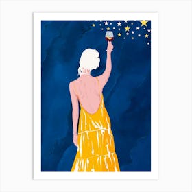 Pour Me Some Stars & A Moon Art Print