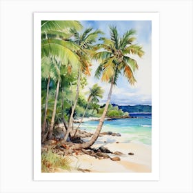 Palm Trees On The Beach 2 Art Print