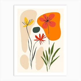 Abstract Flowers 30 Art Print