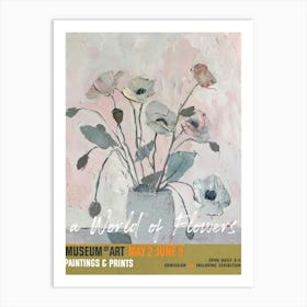 A World Of Flowers, Van Gogh Exhibition Poppy 3 Art Print