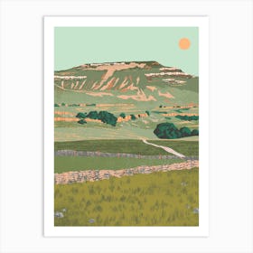 Yorkshire Ingleborough Mountain Art Print Art Print
