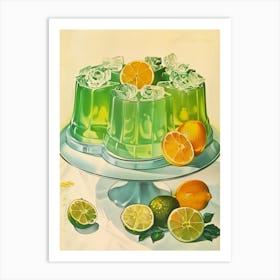Lime Green Jelly Vintage Cookbook Inspired 2 Art Print
