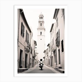 Saint Tropez, France, Black And White Old Photo 1 Art Print