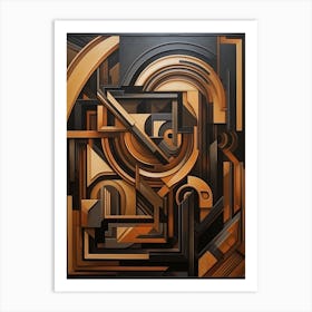 Dynamic Geometric Abstract Illustration 6 Art Print