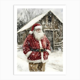 Santa Claus In The Snow 8 Art Print