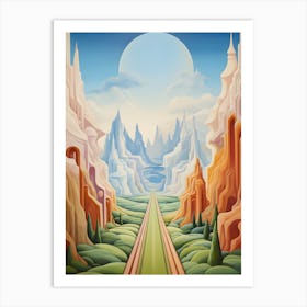 "Lunar Pathway: Journey to the Moon's Doorstep" Art Print