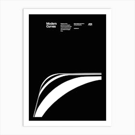 Modern Curves 01, Modern Architecture Design Poster, minimalist interior wall decor Art Print