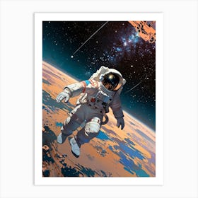 Astronaut In Space 4 Art Print