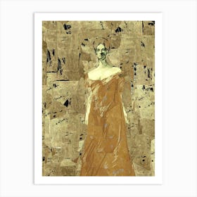 Maiden In Gold Art Print