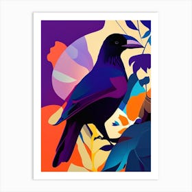 Raven Pop Matisse 2 Bird Art Print