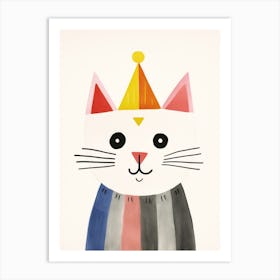 Little Cat 3 Wearing A Crown Art Print