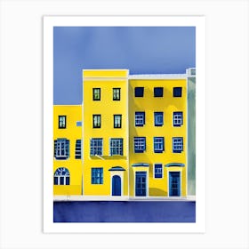 Yellow Lisbon Street Summer Art Print