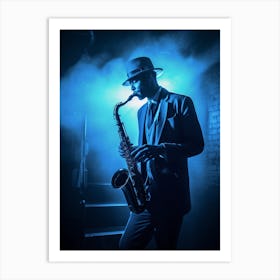 Saxophonist Jazz Club Art Print