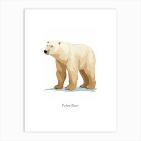 Polar Bear Kids Animal Poster Art Print