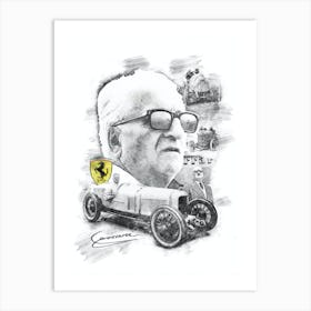 Enzo Ferrari Art Print