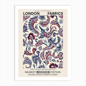 Poster Clover Chic London Fabrics Floral Pattern 2 Art Print