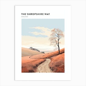 The Shropshire Way England 4 Hiking Trail Landscape Poster Art Print