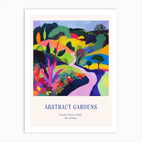 Colourful Gardens Dunedin Botanic Garden New Zealand 4 Blue Poster Art Print